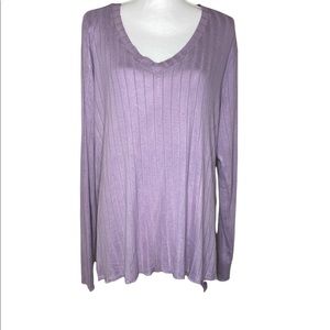 Women’s lavender long sleeve tunic shirt. XL